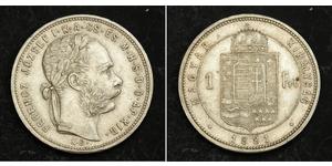 1 Forint 奥匈帝国 (1867 - 1918) 銀 弗朗茨·约瑟夫一世 (1830 - 1916)