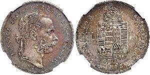 1 Forint 奥匈帝国 (1867 - 1918) 銀 弗朗茨·约瑟夫一世 (1830 - 1916)