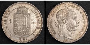 1 Forint 奥匈帝国 (1867 - 1918) 銀 弗朗茨·约瑟夫一世 (1830 - 1916)