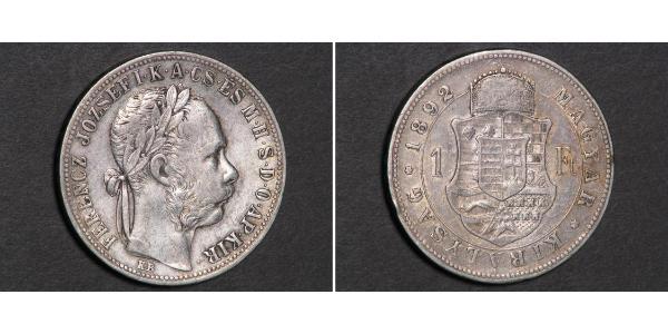 1 Forint 奥匈帝国 (1867 - 1918) 銀 弗朗茨·约瑟夫一世 (1830 - 1916)