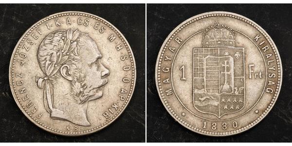 1 Forint 奥匈帝国 (1867 - 1918) 銀 弗朗茨·约瑟夫一世 (1830 - 1916)