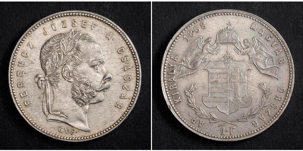 1 Forint 奥匈帝国 (1867 - 1918) 銀 弗朗茨·约瑟夫一世 (1830 - 1916)