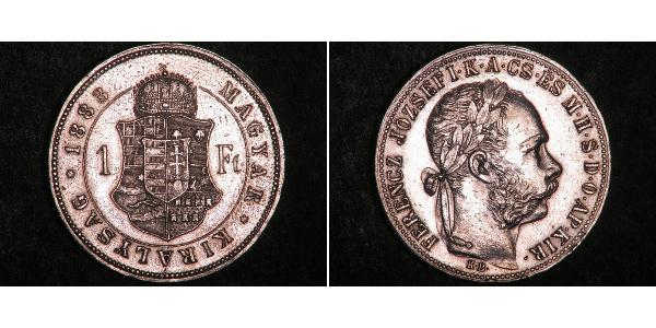 1 Forint 奥匈帝国 (1867 - 1918) 銀 弗朗茨·约瑟夫一世 (1830 - 1916)