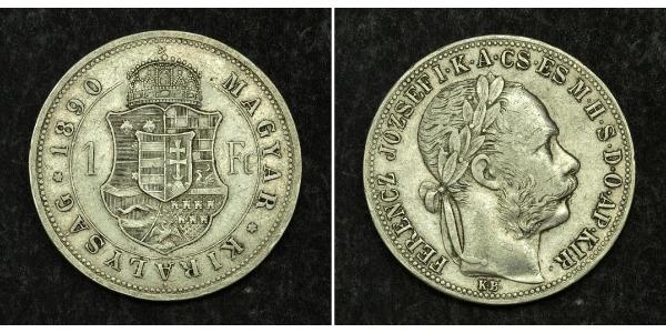 1 Forint 奥匈帝国 (1867 - 1918) 銀 弗朗茨·约瑟夫一世 (1830 - 1916)