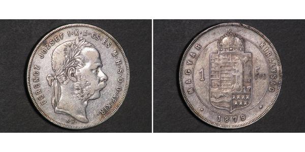 1 Forint 奥匈帝国 (1867 - 1918) 銀 弗朗茨·约瑟夫一世 (1830 - 1916)