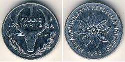 1 Franc Madagascar Acier 