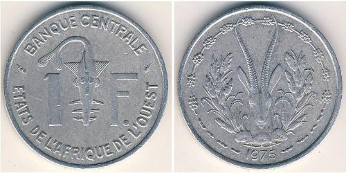 1 Franc African Union Alluminio 