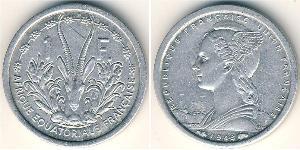 1 Franc French West Africa (1895-1958) Alluminio 