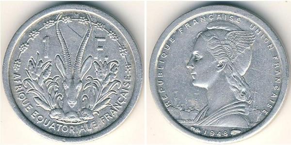 1 Franc French West Africa (1895-1958) Alluminio 