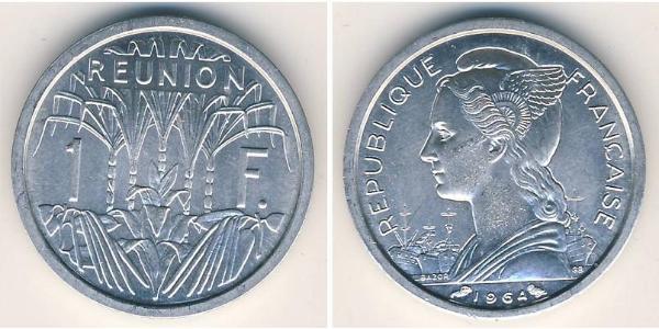 1 Franc Reunion Alluminio 