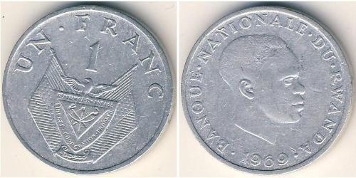 1 Franc Rwanda Alluminio 