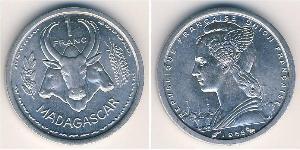 1 Franc Madagascar Aluminio 