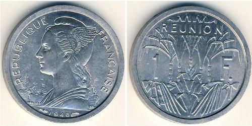 1 Franc Reunion Aluminio 