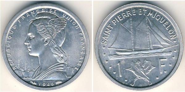 1 Franc San Pedro y Miguelón Aluminio 