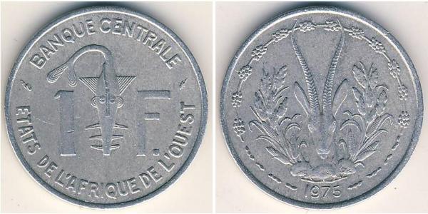 1 Franc African Union Aluminium 