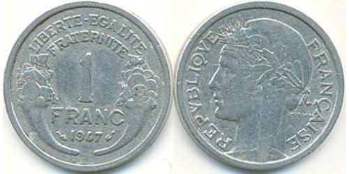 1 Franc France Aluminium 