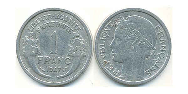 1 Franc France Aluminium 