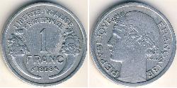 1 Franc Fünfte Französische Republik (1958 - ) Aluminium 