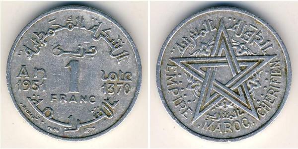 1 Franc Maroc Aluminium 