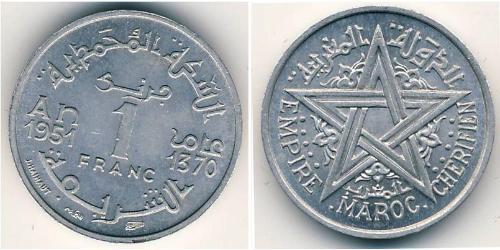 1 Franc Marokko Aluminium 