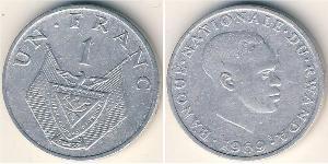 1 Franc Rwanda Aluminium 