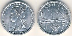 1 Franc Saint-Pierre-et-Miquelon Aluminium 