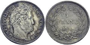 1 Franc Monarchie de Juillet (1830-1848) Argent Louis-Philippe I (1773 -1850)