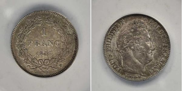 1 Franc Monarchie de Juillet (1830-1848) Argent Louis-Philippe I (1773 -1850)