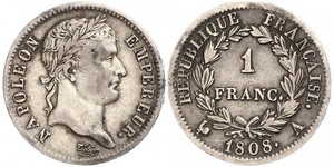 1 Franc Premier Empire (1804-1814) Argent 