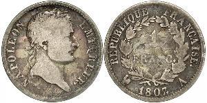 1 Franc Premier Empire (1804-1814) Argent 