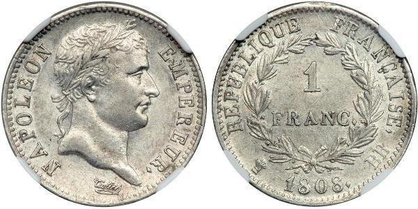 1 Franc Premier Empire (1804-1814) Argent 