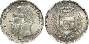 1 Franc État indépendant du Congo (1885 - 1908) Argent Leopold II (1835 - 1909)