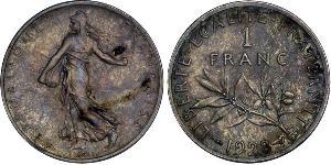 1 Franc France Argent/Cuivre/Nickel 