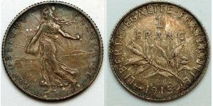 1 Franc France Argent/Cuivre/Nickel 
