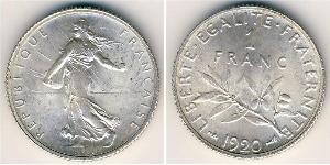 1 Franc France Argent/Cuivre/Nickel 