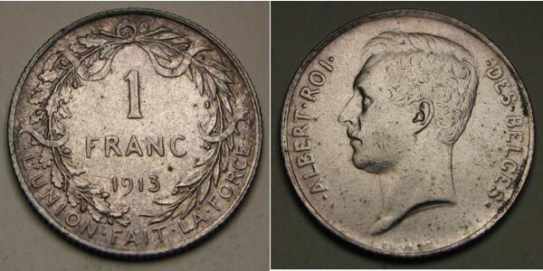 1 Franc Belgio Argento 