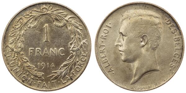 1 Franc Belgio Argento 
