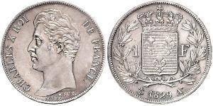 1 Franc Kingdom of France (1815-1830) Argento 