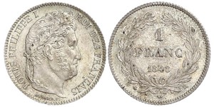 1 Franc Monarchia di Luglio (1830-1848) Argento Luigi Filippo di Francia (1773 -1850)