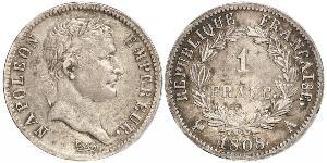 1 Franc Primo Impero francese (1804-1814) Argento 