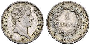 1 Franc Primo Impero francese (1804-1814) Argento 