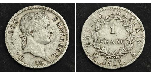 1 Franc Primo Impero francese (1804-1814) Argento 