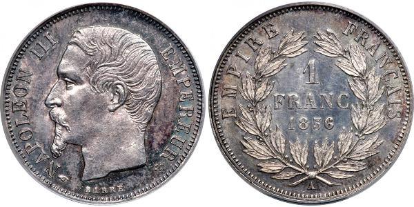 1 Franc Secondo Impero francese (1852-1870) Argento Napoleone III (1808-1873)