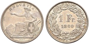 1 Franc Svizzera Argento 