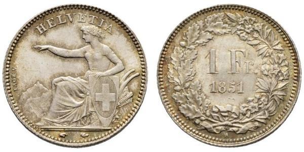 1 Franc Svizzera Argento 