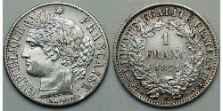 1 Franc Terza Repubblica francese (1870-1940)  Argento 