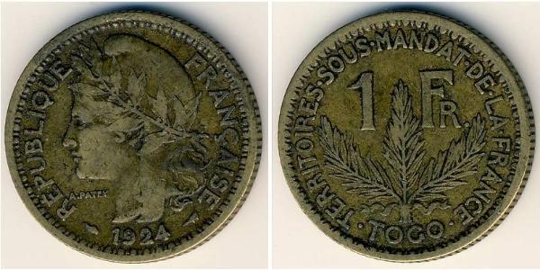 1 Franc Togo Bronce 