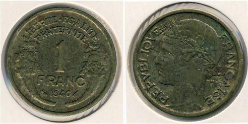 1 Franc French Third Republic (1870-1940)  Bronze 