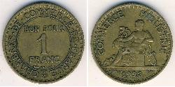 1 Franc Troisième République (1870-1940)  Bronze 