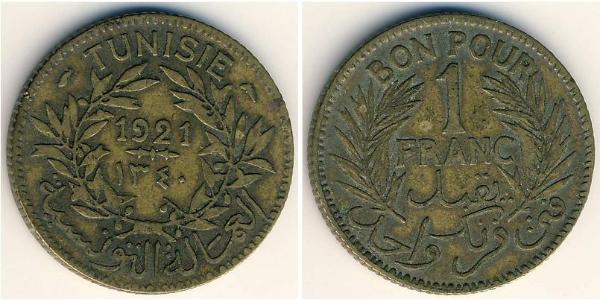 1 Franc Tunisia Bronze 